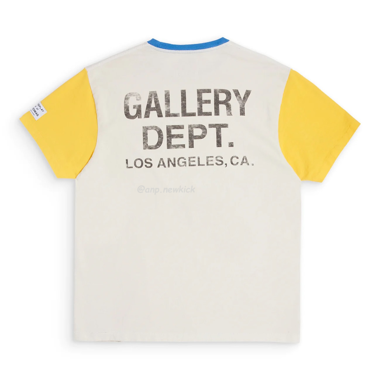 Gallery Dept X La Rams Color Block Tee Rams Co Branded Old Print Contrast Short Sleeve T Shirt (3) - newkick.app